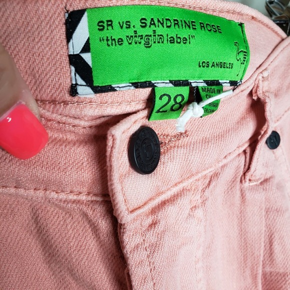 NWT Sandrine Rose High Rise wide leg pants size 28 - Picture 5 of 9